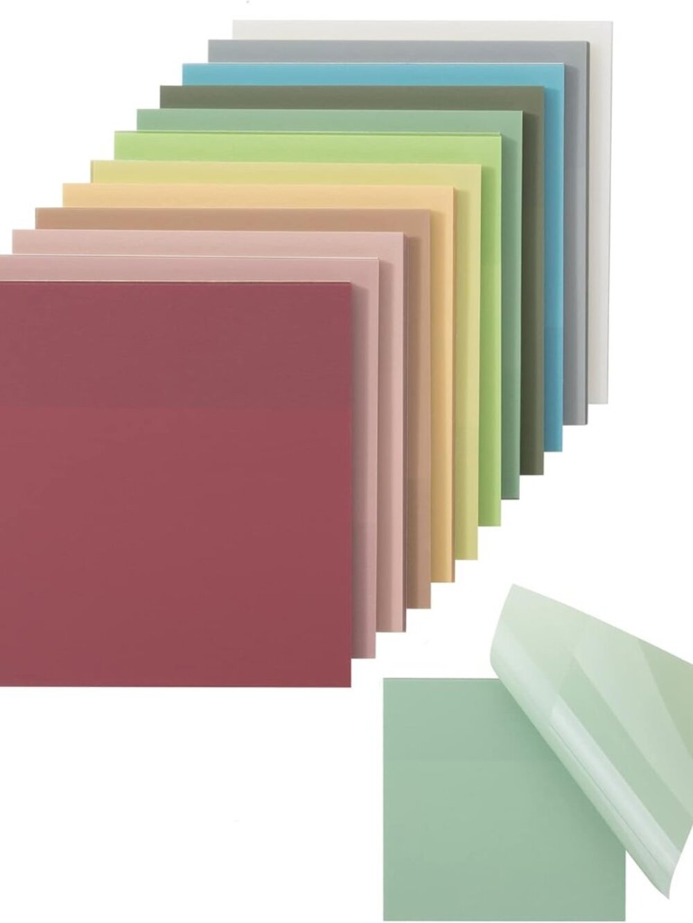 Transparent Sticky Notes, 3" x 3", 12 Pads, 600 Sheets